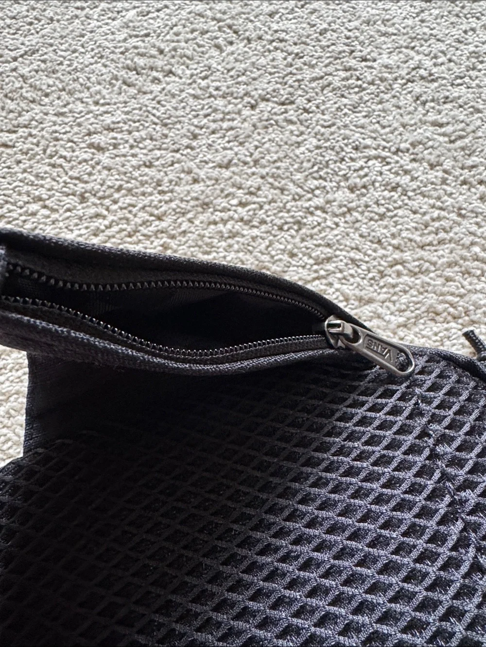 Vans Black Mini Backpack with Front Vertical Zip